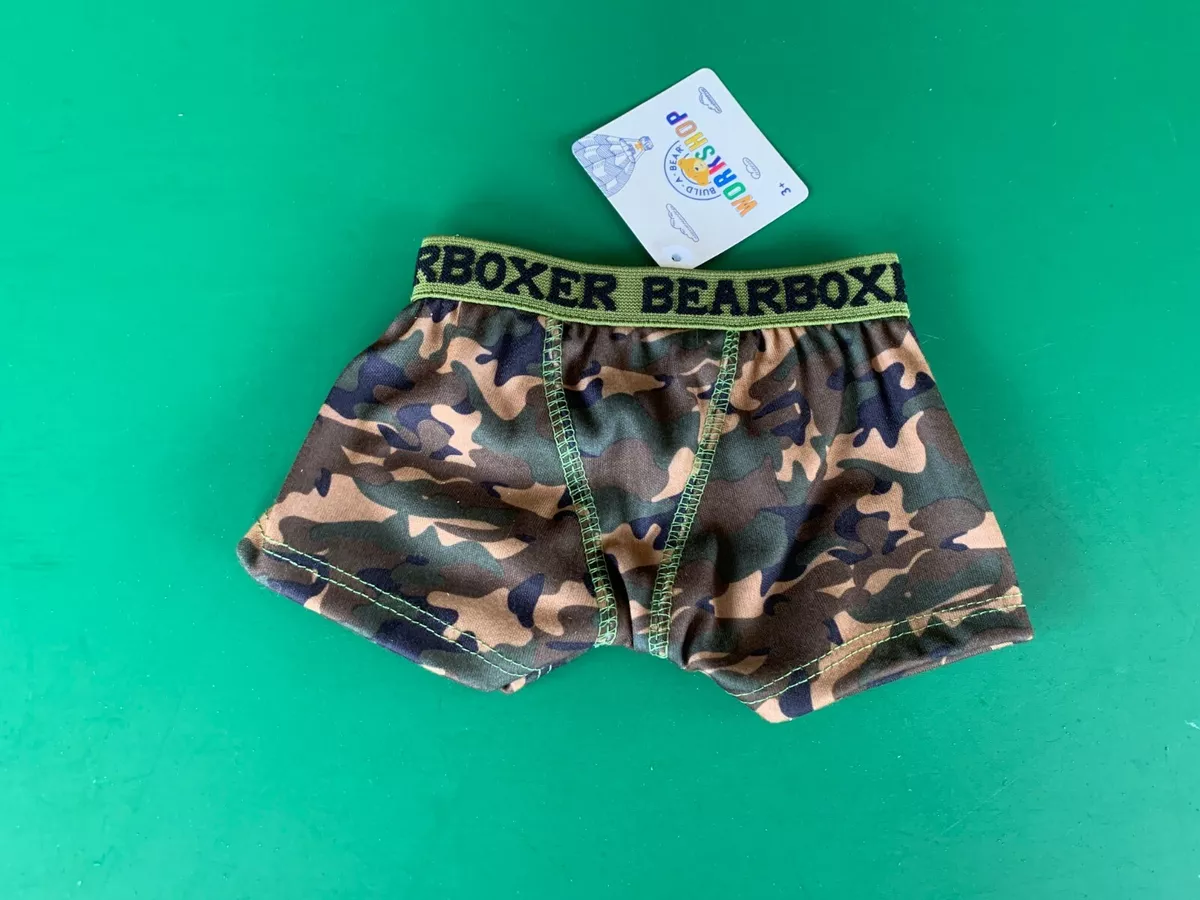 Build a Bear Full Size Teddy Bear Clothing - Camo Boxers Underwear - NEW