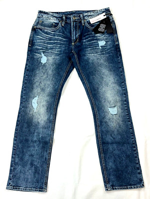 Buffalo David Bitton Men's Ash X Slim Stretch Basic Blue Jeans Size 32 X 30 NEW