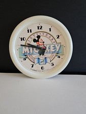 VINTAGE 1987 DISNEY MICKEY MOUSE WALL CLOCK LORUS QUARTZ EXCELLENT WORKING COND.