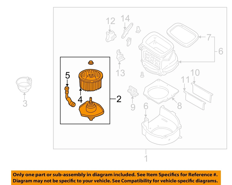 Motor soplador de climatización usado se adapta a: Nissan Altima 1998 grado A Foto 3 de 4