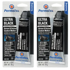 Permatex 82180 Set of 2 Silicone  Gasket Maker Ultra Black - RTV 30Z