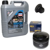MotoröL Set 5W-30 5 Liter + ÖLfilter SM 101 + Schraube FüR Opel Omega Senator