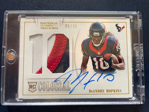 2013 National Treasures Autograph Colossal Rookie Texans DeAndre Hopkins /25
