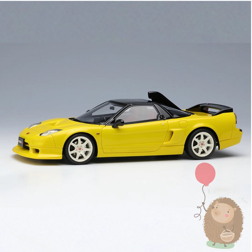 ★美品!★HONDA NSX Type-R Yellow 1/43 Make Up 1/43 Honda NSX R GT 2005 Resin Car Model Diecast