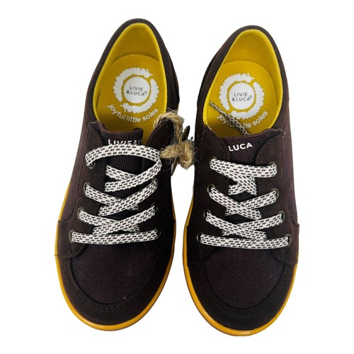 Livie and Luca Boys Reeve - Mocha Brown Slip On / Lace Up Shoes - Size 11 - Picture 7 of 9