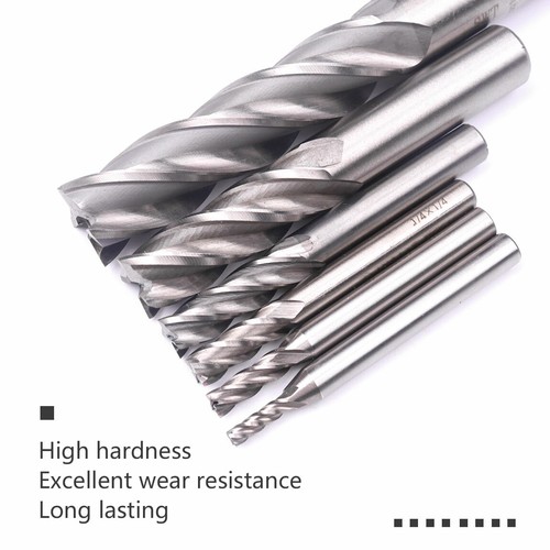 LSTOPGO 4 Flute HSS End Mill Cutter Milling Machine CNC Shank Router Bit1/8-1/2" - Picture 14 of 16