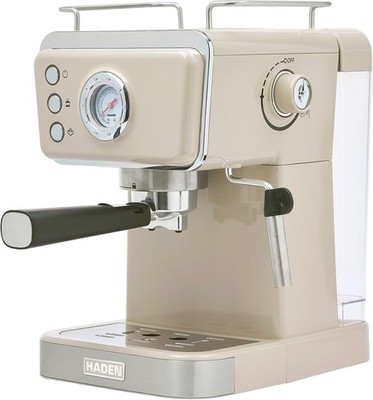 HADEN Barista Brew Espresso Coffee Machine Stainless Steel Milk Frother Steamer 