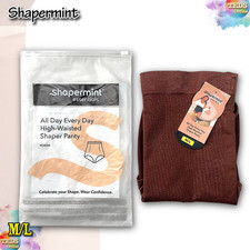 NWT Shapermint Essentials Women's M/L High-Waisted Shaper Panty 54008 Chocolate
