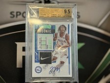 Tyrese Maxey 2020-21 Panini Contenders Rookie Ticket Swatches Auto 1/1 Swoosh