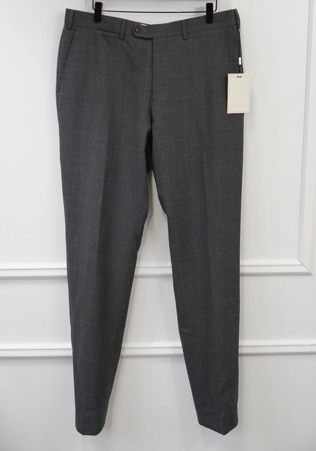 Men Suitsupply Trousers Brescia Wool Grey Size EU50 UK/US40