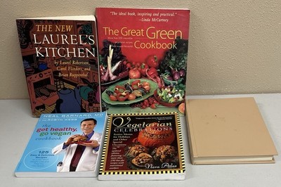 Lot of 5 Vegetarian cookbooks:  Laurel's Kitchen, Horn of the Moon,  +3