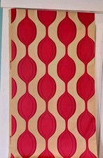 Retro Duralee Fabric MCM pattern Groovy HOURGLASS Drapery Upholstery ORANGE TAN