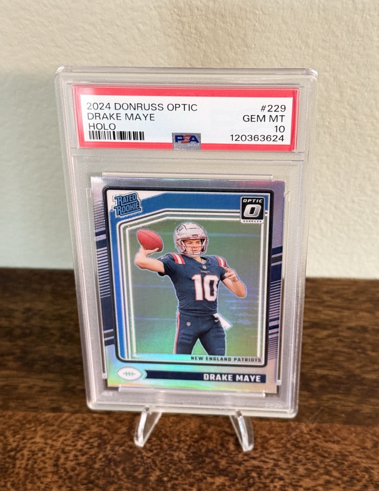 Drake Maye Panini Donruss Optic #229 Holo
