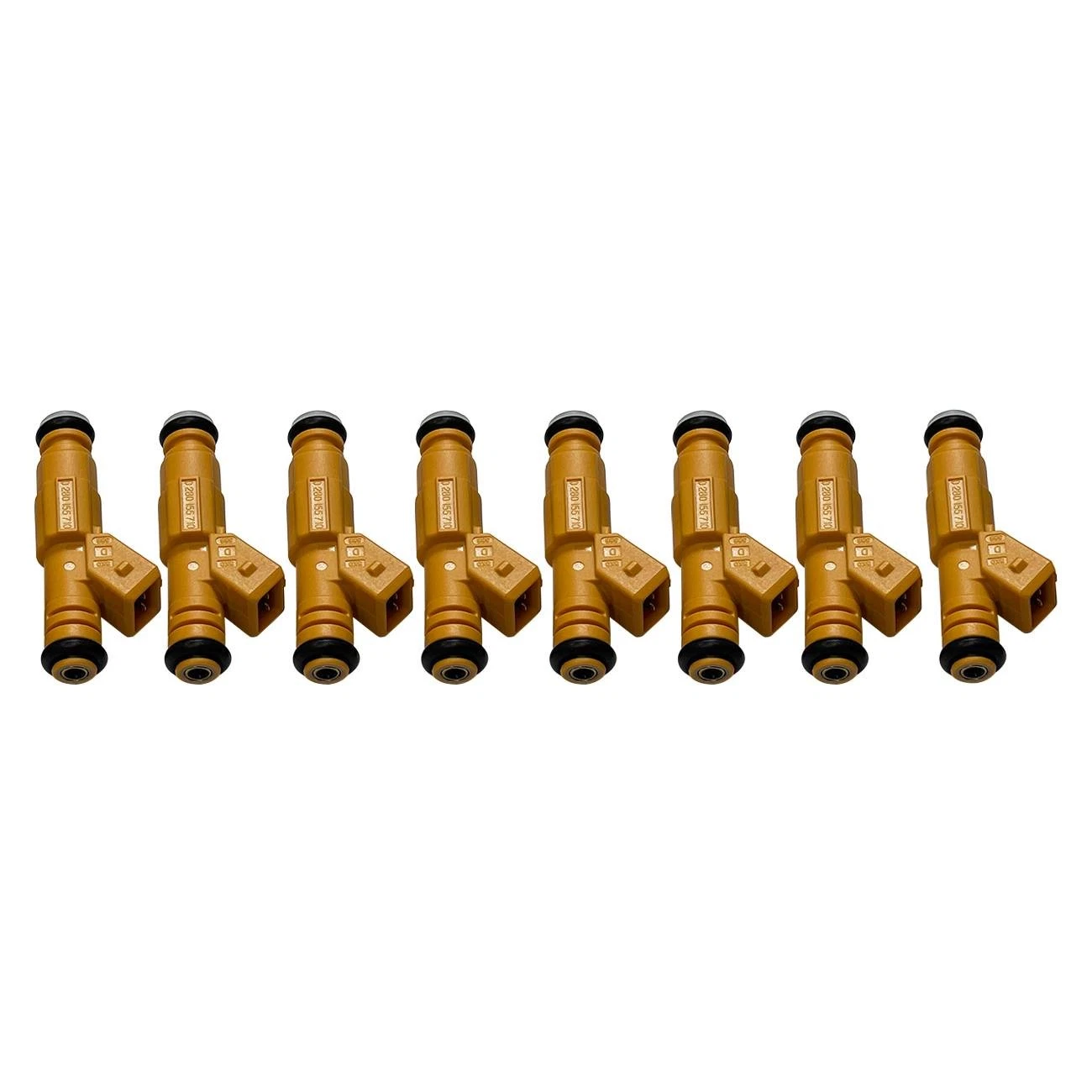 Set of 8 Fuel Injectors EV1 4-Hole 0280155710 For Ford Crown Victoria 4.6L V8