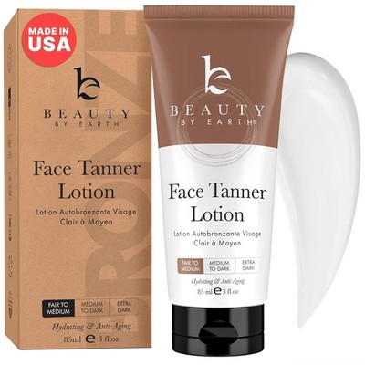 Self Tanner for Face   USA Made, Organic & Natural Tanning Lotion for Glow