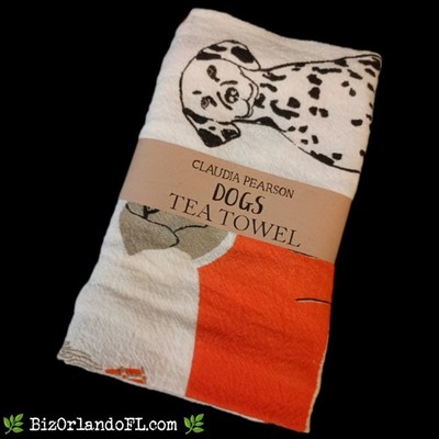 ARTISANAL GIFTS: Claudia Pearson Dog Tea Towel 19'' x 33'' ** NEW WITH TAGS **