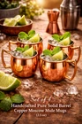 Handcrafted Pure Solid Barrel Copper Moscow 2 inches Mule Mug (2.5 oz) SET OF 4