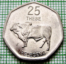 BOTSWANA 2013 25 THEBE, ZEBU - Humped Cattle AUNC km# 28 yes we combine postage