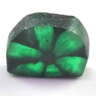 RESPLENDENT NATURAL BLACK - GREEN COLOR TRAPICHI EMERALD GEM - FANCY HAFT MOON