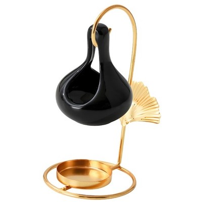 Ceramic Hanging Essential Oil Burners Leaf Accent for Desk and Entryway Decors