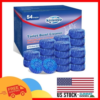 Degreasing Toilet Bowl Tablets - 54 Pack Non-Toxic & Effective Cleaning Solution