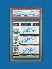 2024 Hall Selections Auto Peyton Manning-Charles Woodson-John Lynch PSA 10
