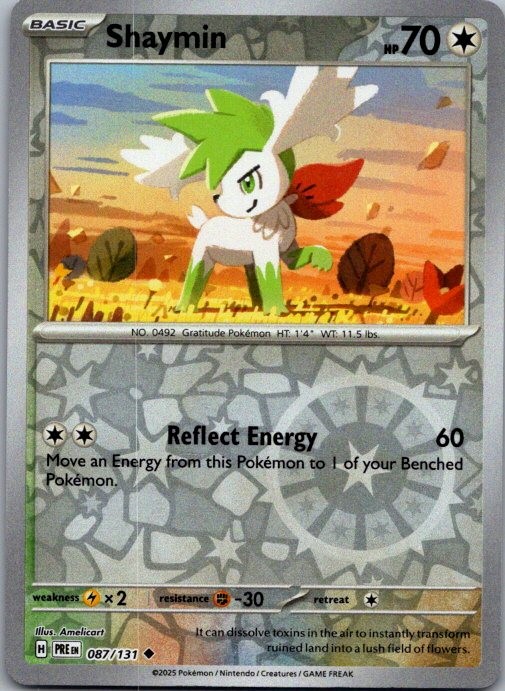 Shaymin PRE 087/131 NM Uncommon Reverse Holo