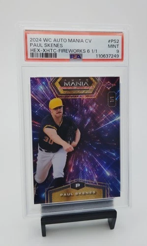 2024 Wild Card Auto Mania Paul Skenes Fireworks 1/1 PSA 9 Mint HEX XHTC SSP