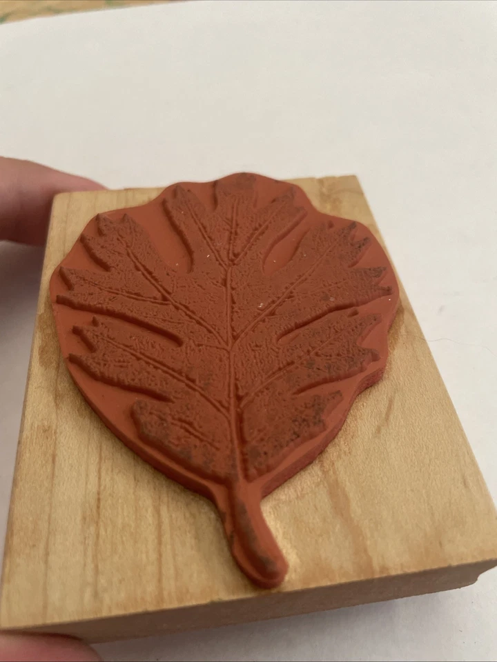 Резиновый штамп Stampede Oak Leaf осень сезон природа растение изготовление открыток рукоделие - Изображение 3 из 3