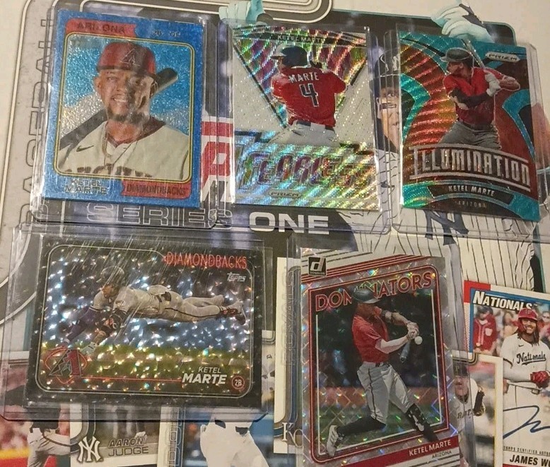 Ketel Marte Lot Of 5 Arizona Diamondbacks Baseball Cards 