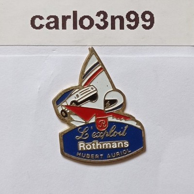 #0098 PIN'S BROSCHE L'EXPLOIT PILOT HUBERT AURIOL RALLYE AUTO MOTORRAD ROTHMANS