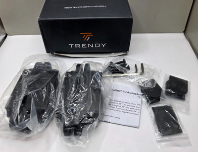 TRENDY 3D Adjustable Concealed Door Hinges Heavy Duty Satin Black Invisible 2PK