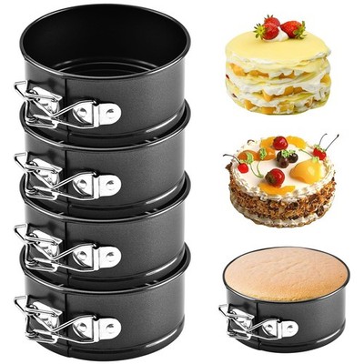 Springform Cake Pans Set of 4, NonStick & Removable Bottom 4 Diameter, Perfect