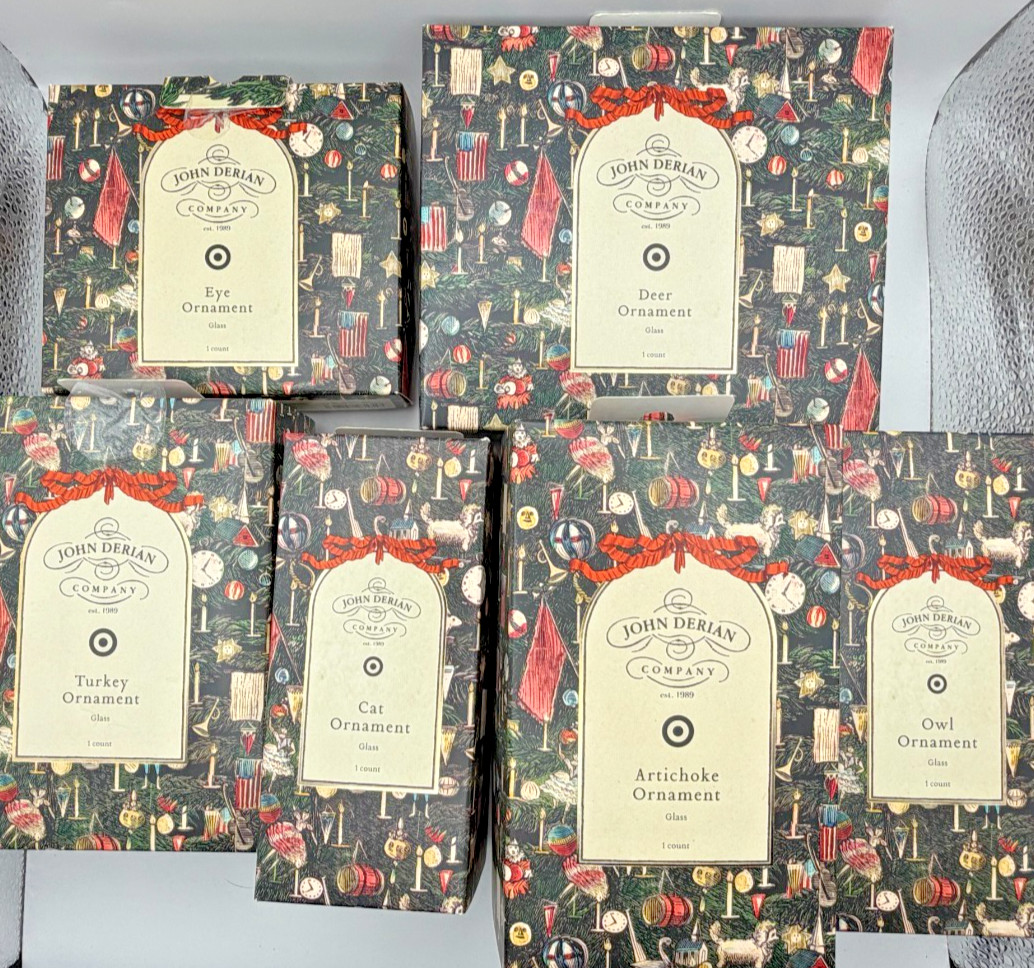John Derian for Target Ornament Bundle - SET of 6 - New in Box