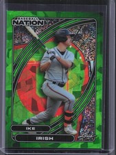 2026 Leaf Baseball Nation #86 Ike Irish Green Cracked Ice #/25