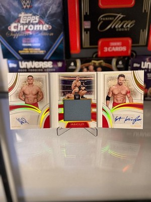 Panini Immaculate 2023 Gunther/ LA Knight Auto Ring Mat Relic /10 #ME-GLA