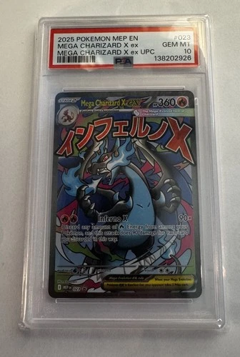 Mega Charizard X ex 023 Me: Mega Evolution Promo PSA 10