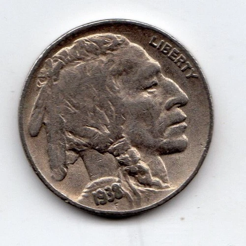 1938 Buffalo Nickel - Very Good + (VG+)  Condition - Details - Actual Coin Shown