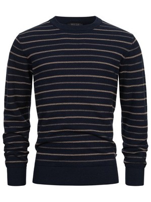 Indicode Herren Strickpullover INMoltilion-Herrenpullover Baumwoll Pulli Männer