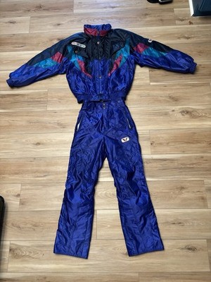 Y2K Vintage Phenix 90s Colorblock Two-Piece Ski Suit Jacket Girls Or Boys
