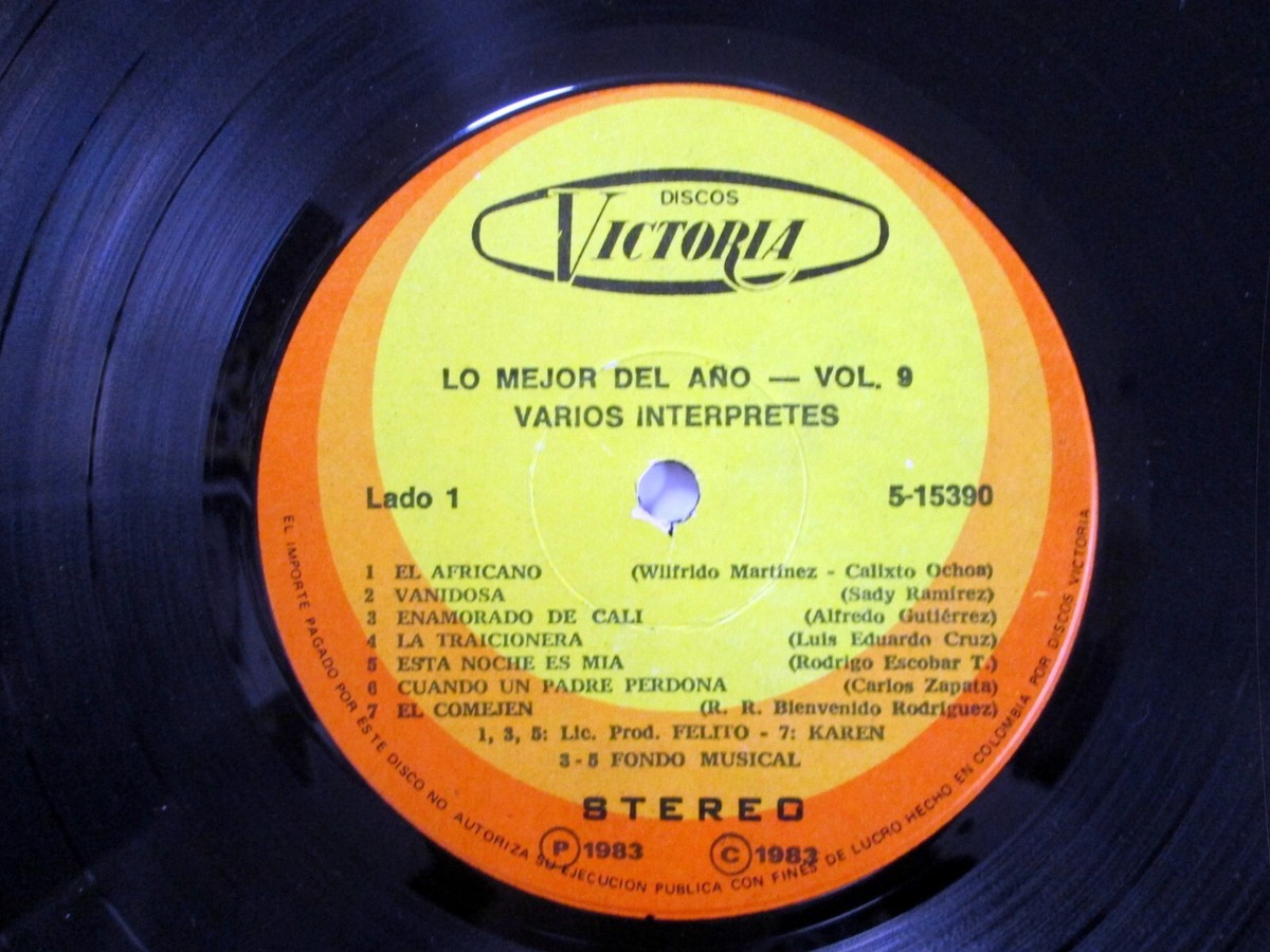 Lo Mejor Del Año LP 1983 Cumbia, Merengue, Salsa, Vallenato