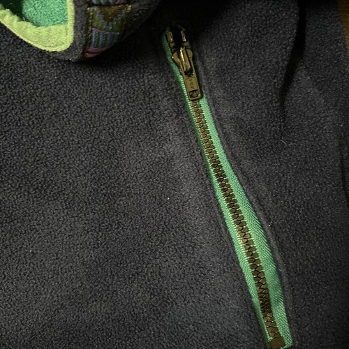 VTG LLBean Navy Aztec Polartec Fleece Windproof Series 1000 Size Large/XL? Read - Picture 9 of 10