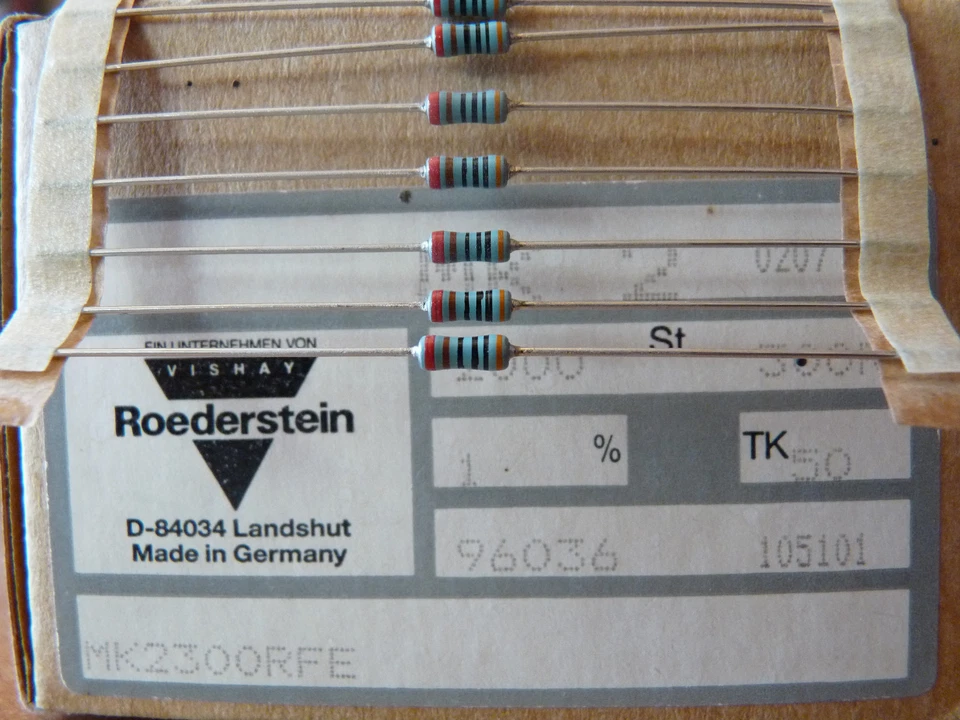 10x Vishay Roederstein MK2 Résistance Couche Métal 300R 0.6W 1% 50ppm