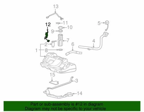 Sensor de nivel de combustible genuino GM 2005-2009 Chevrolet Buick Lacrosse Impala 88965400 Foto 2 de 2