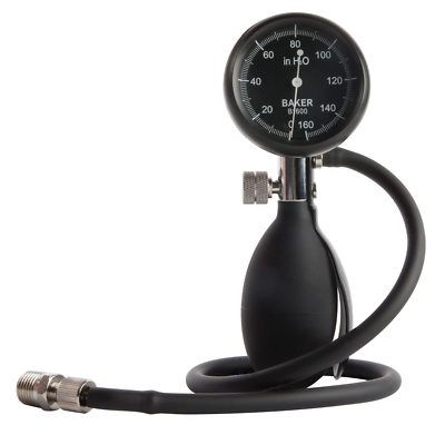 #ad #ad Baker B1600 Squeeze Bulb Calibrator 0 160 Inh2O Pressure Gauge $369.99