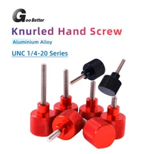 UNC 1/4-20 Knurled Thumb Screw Aluminum Hand Grip Knob Bolts For Camera Tripod