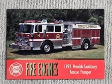 1993 FAMA Fire Engines #44 1992  Pemfab Saulsbury Rescue Pumper Maryland 
