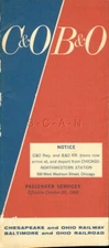 Vintage 1969 Chicago & Ohio & Baltimore & Ohio Railroad C&O / B&0 Train Service