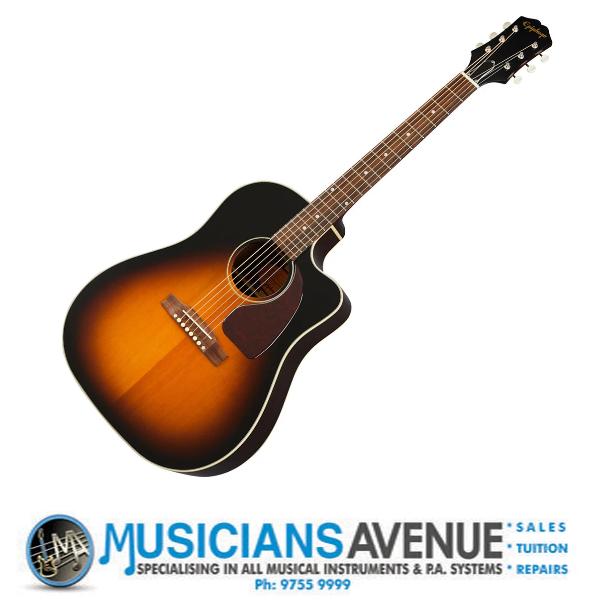 Epiphone sunburst acoustic deals