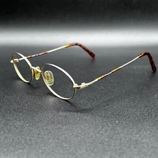 Esprit 9026 Eyeglasses Frame w/ Sunglasses Clip-On Gold w/ Tort 47-20-135 Used